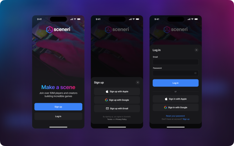 Sceneri Login